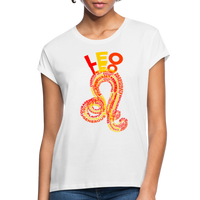 Thumbnail for Women's Power Words Leo Relaxed Fit T-Shirt - white