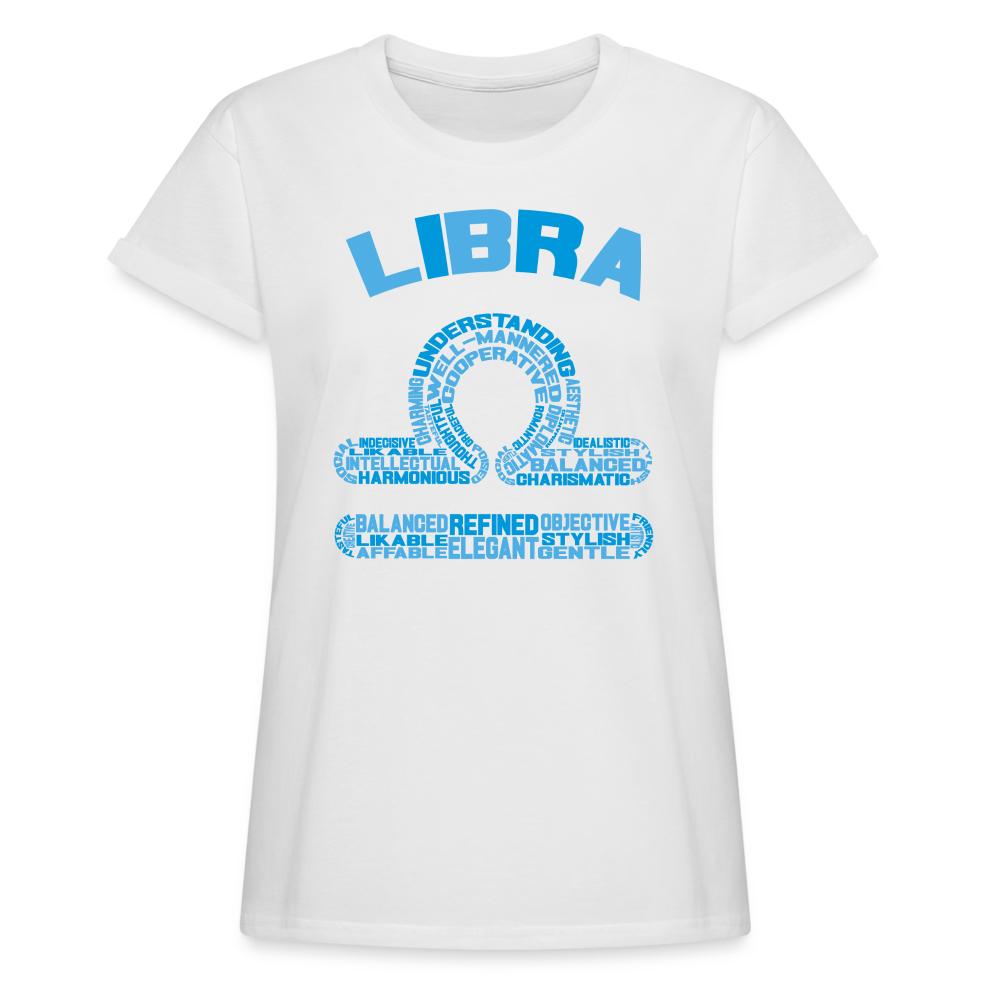 Women's Power Words Libra Relaxed Fit T-Shirt - white