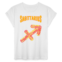 Thumbnail for Women's Power Words Sagittarius Relaxed Fit T-Shirt - white