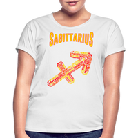 Thumbnail for Women's Power Words Sagittarius Relaxed Fit T-Shirt - white