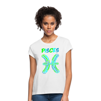 Thumbnail for Women's Power Words Pisces Relaxed Fit T-Shirt - white