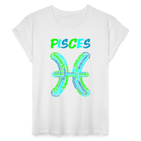 Thumbnail for Women's Power Words Pisces Relaxed Fit T-Shirt - white