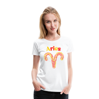 Thumbnail for Women's Power Words Aries Premium T-Shirt - white