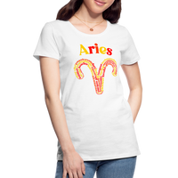 Thumbnail for Women's Power Words Aries Premium T-Shirt - white