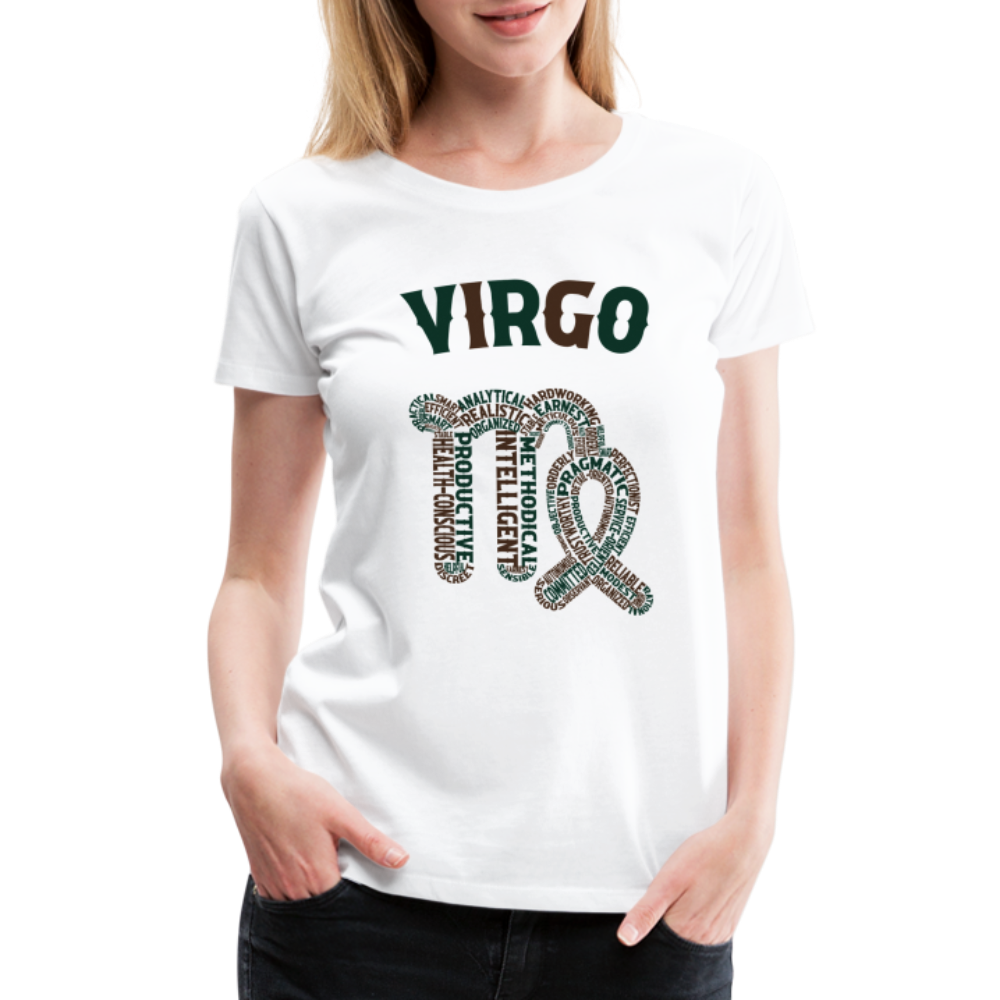 Women's Power Words Virgo Premium T-Shirt - white