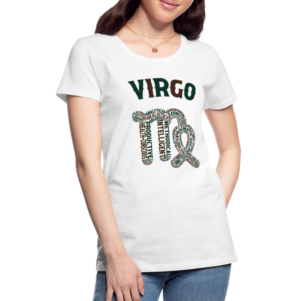 Women's Power Words Virgo Premium T-Shirt - white