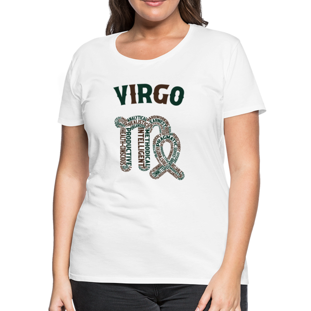 Women's Power Words Virgo Premium T-Shirt - white