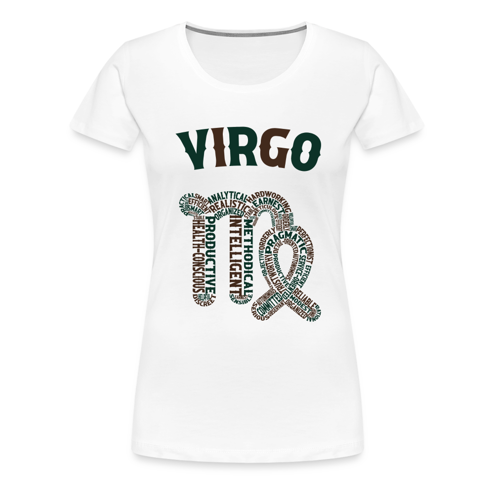 Women's Power Words Virgo Premium T-Shirt - white