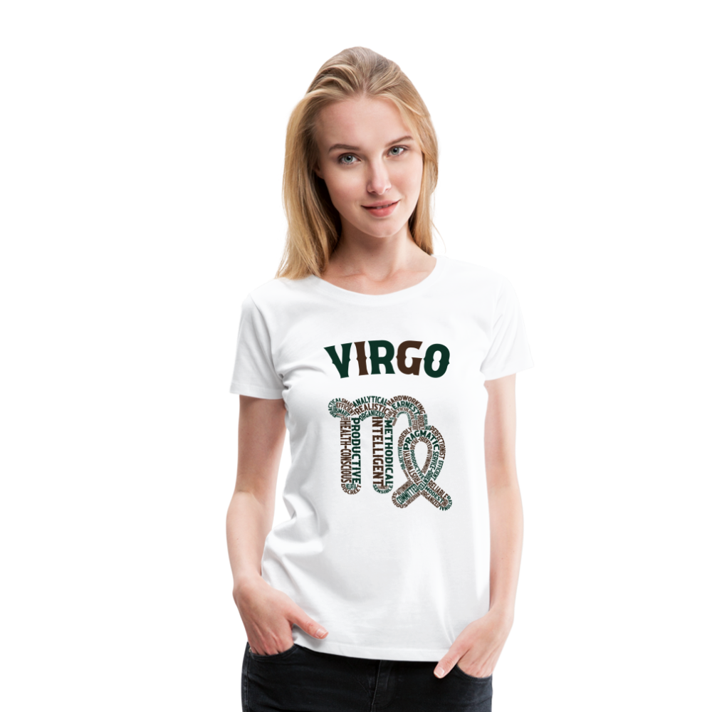 Women's Power Words Virgo Premium T-Shirt - white