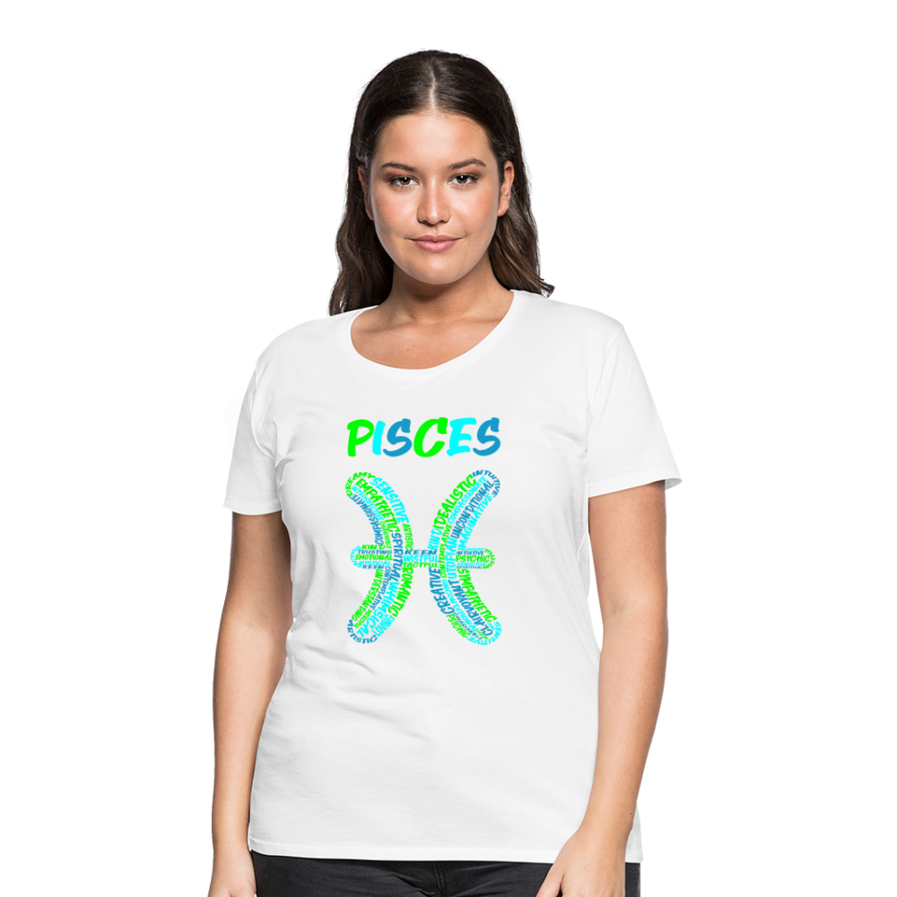 Women's Power Words Pisces Premium T-Shirt - white