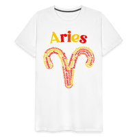 Thumbnail for Men's Power Words Aries Premium T-Shirt - white