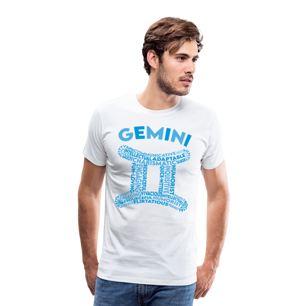 Men's Power Words Gemini Premium T-Shirt - white