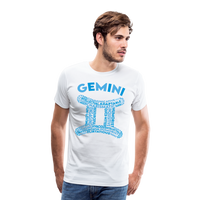 Thumbnail for Men's Power Words Gemini Premium T-Shirt - white