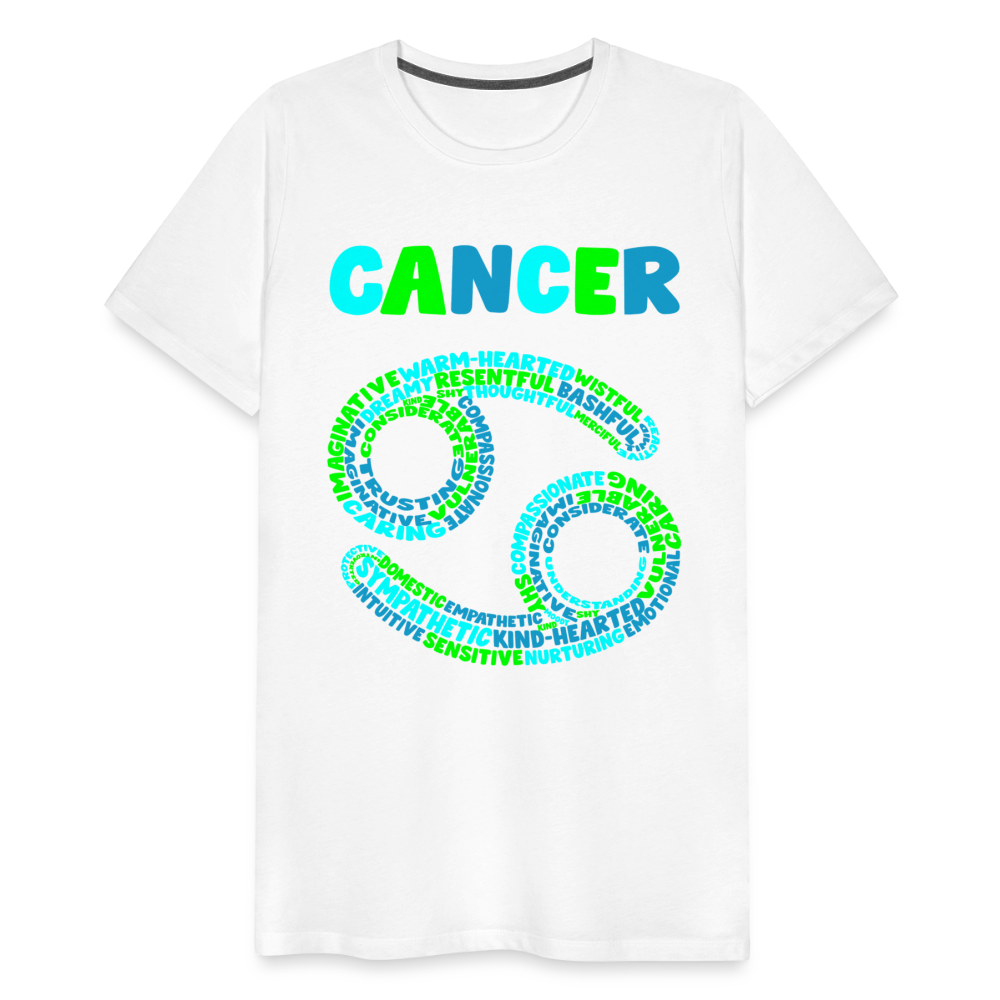 Men's Power Words Cancer Premium T-Shirt - white