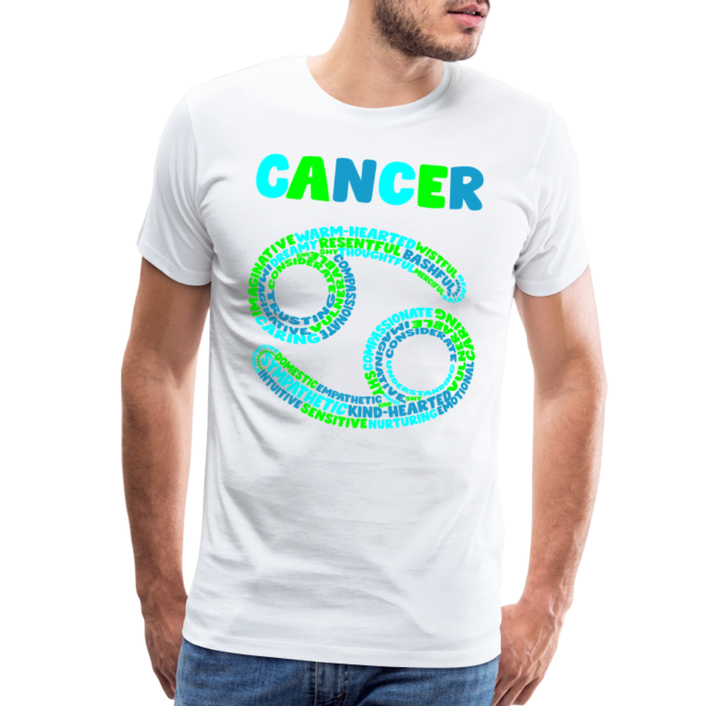 Men's Power Words Cancer Premium T-Shirt - white