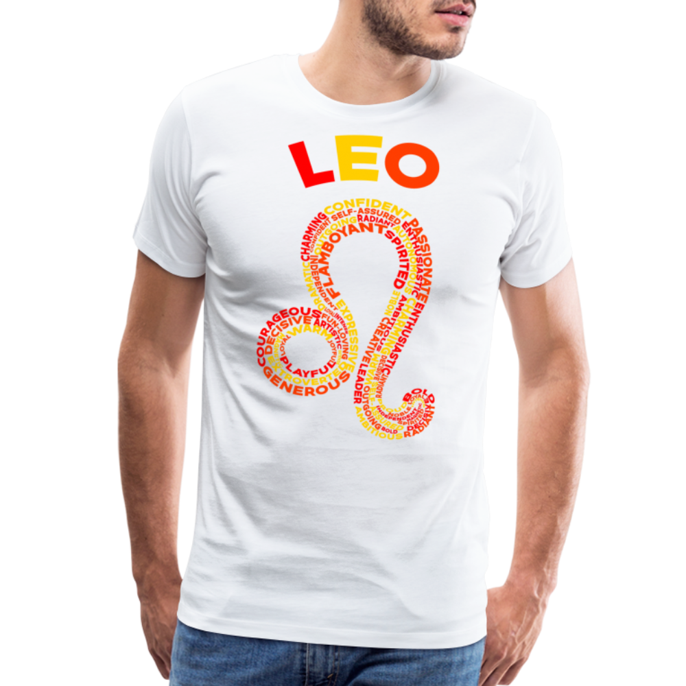 Men's Power Words Leo Premium T-Shirt - white