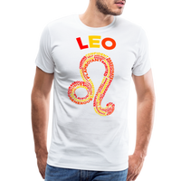 Thumbnail for Men's Power Words Leo Premium T-Shirt - white