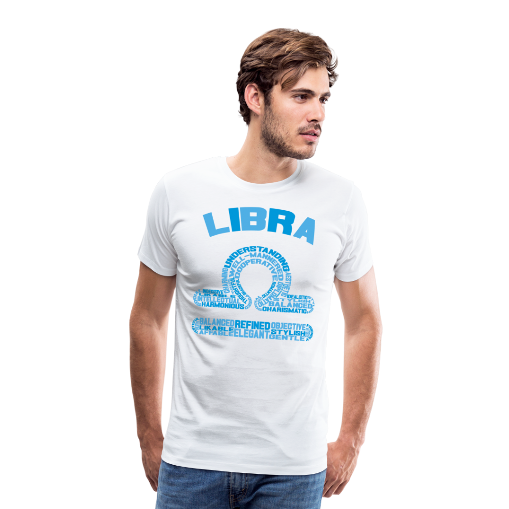 Men's Power Words Libra Premium T-Shirt - white