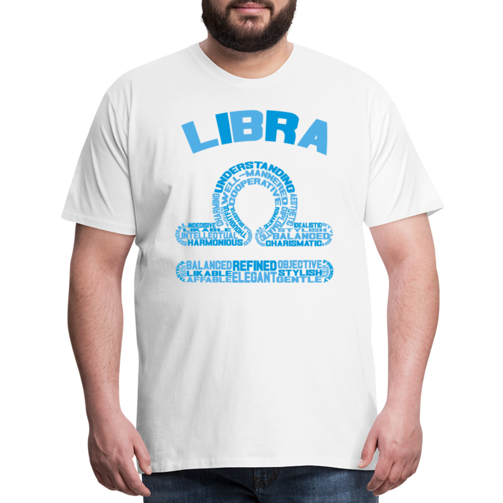 Men's Power Words Libra Premium T-Shirt - white