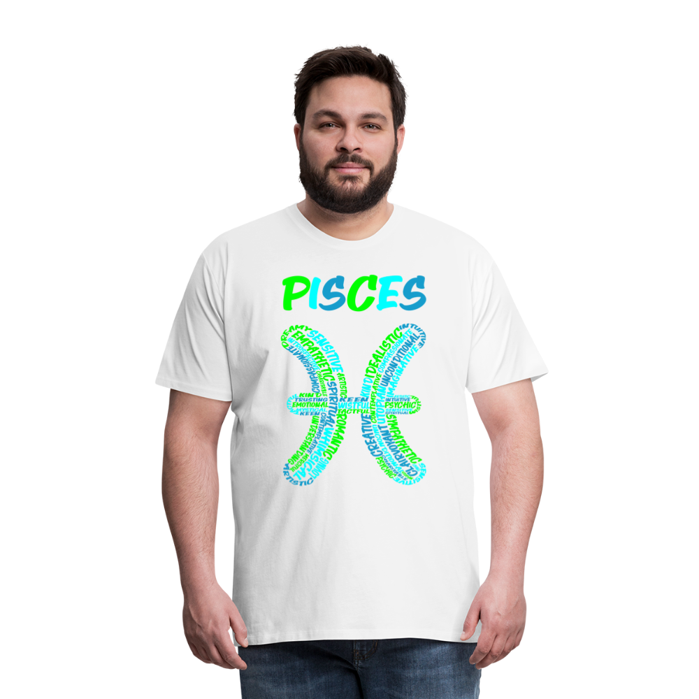 Men's Power Words Pisces Premium T-Shirt - white