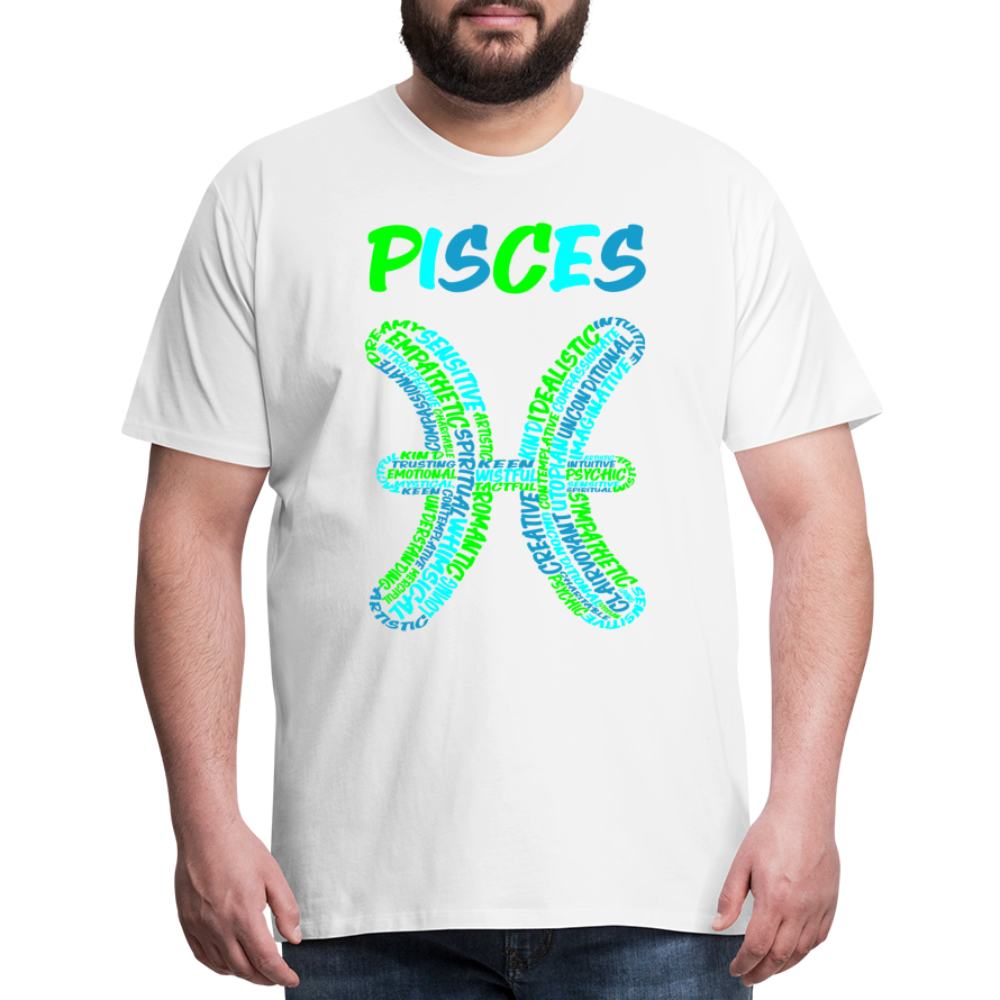 Men's Power Words Pisces Premium T-Shirt - white