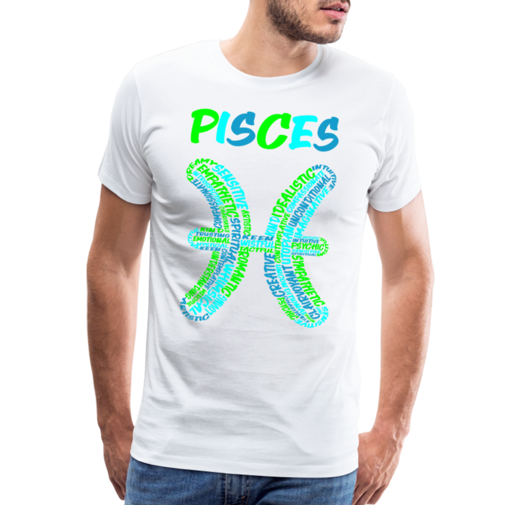 Men's Power Words Pisces Premium T-Shirt - white