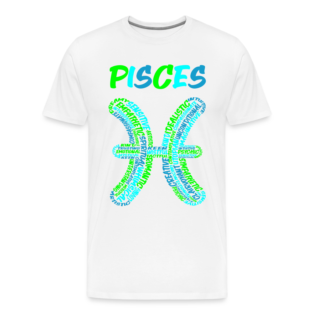 Men's Power Words Pisces Premium T-Shirt - white