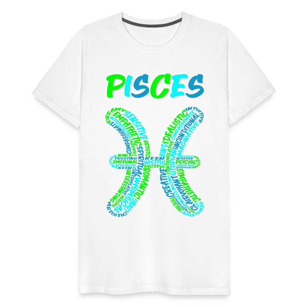 Men's Power Words Pisces Premium T-Shirt - white