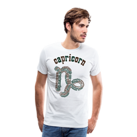 Thumbnail for Men's Power Words Capricorn Premium T-Shirt - white