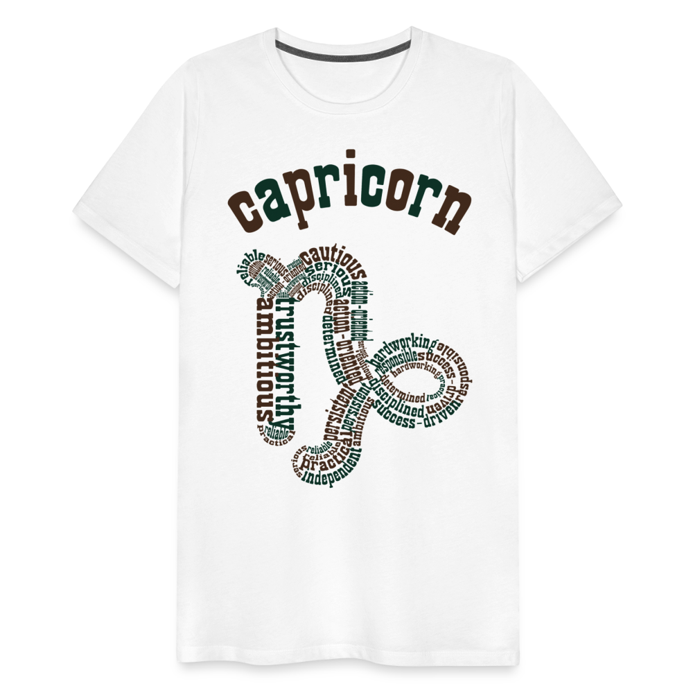 Men's Power Words Capricorn Premium T-Shirt - white