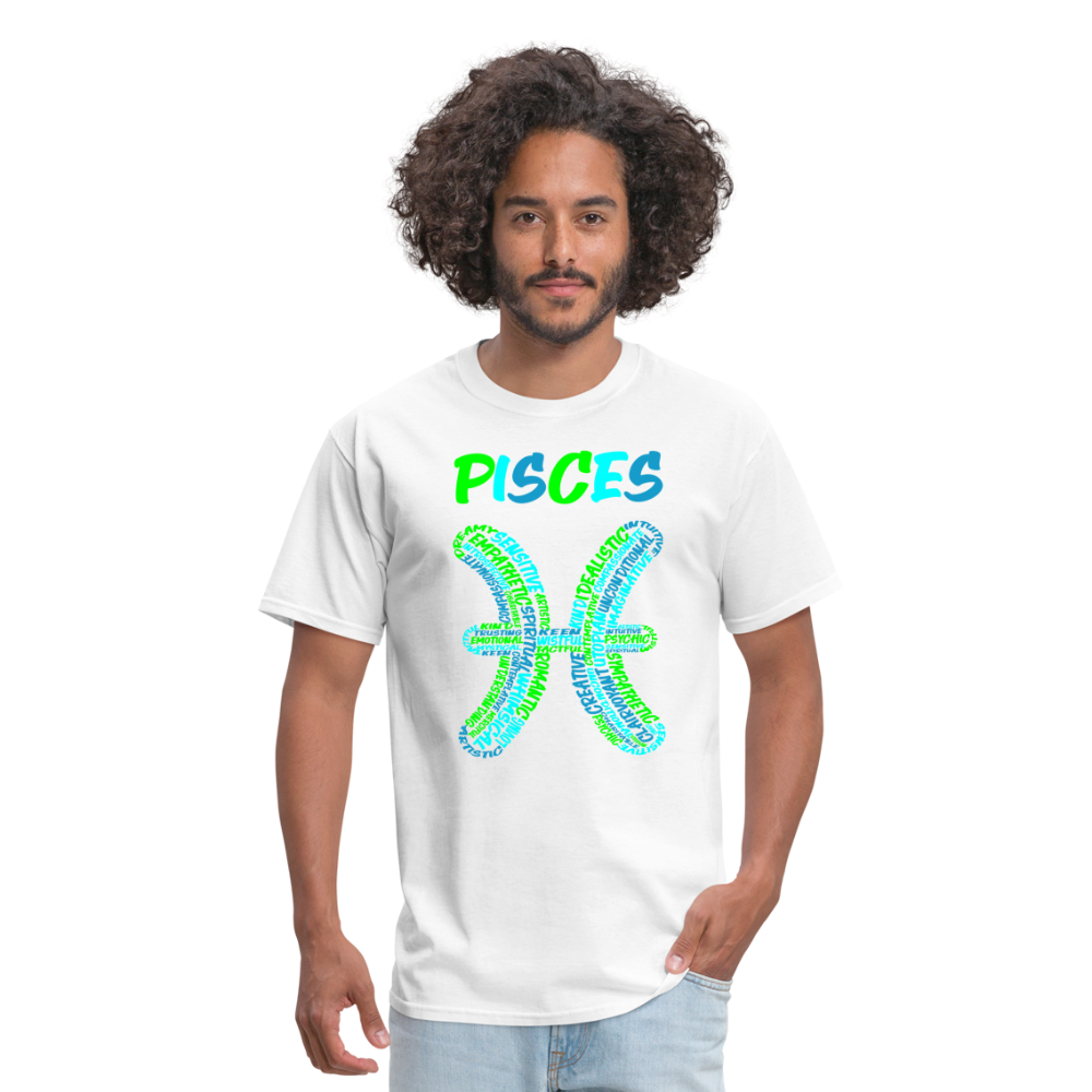 Men's Power Words Pisces Classic T-Shirt - white