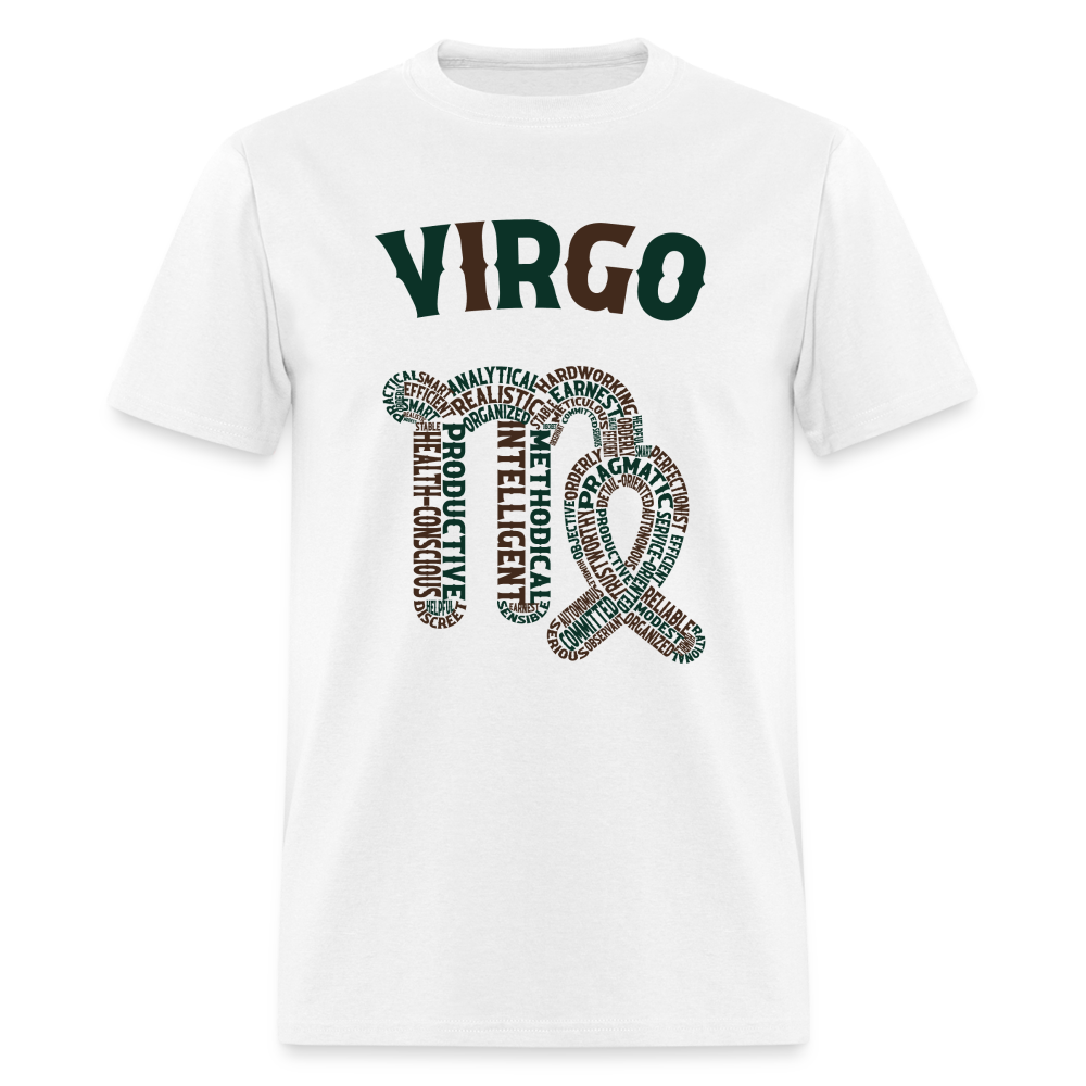 Mens Power Words Virgo Classic T-Shirt - white