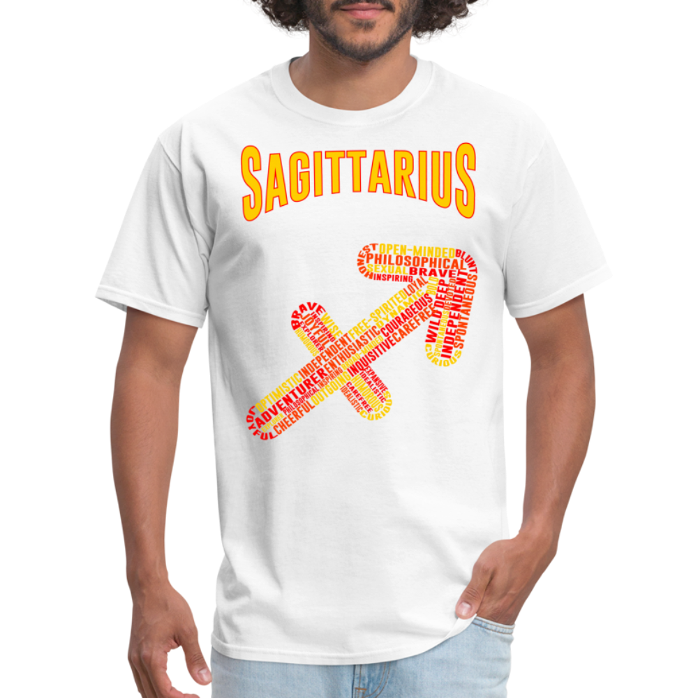 Men's Power Words Sagittarius Classic T-Shirt - white