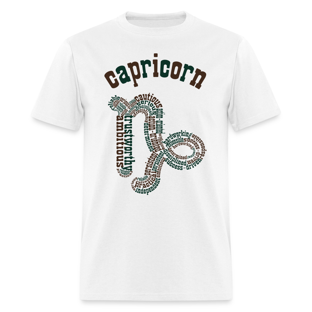 Men's Power Words Capricorn Classic T-Shirt - white