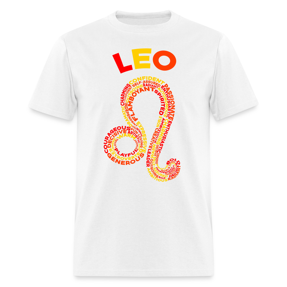 Men's Power Words Leo Classic T-Shirt - white