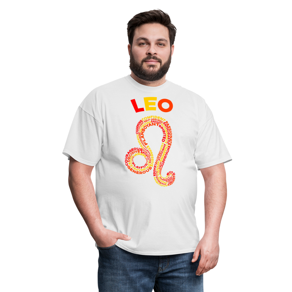 Men's Power Words Leo Classic T-Shirt - white
