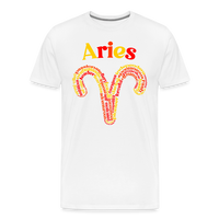 Thumbnail for Men's Power Words Aries Premium T-Shirt - white