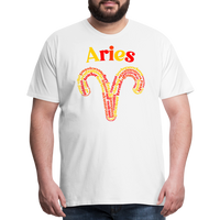 Thumbnail for Men's Power Words Aries Premium T-Shirt - white