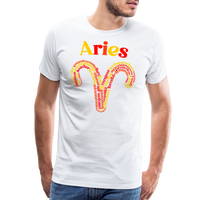 Thumbnail for Men's Power Words Aries Premium T-Shirt - white