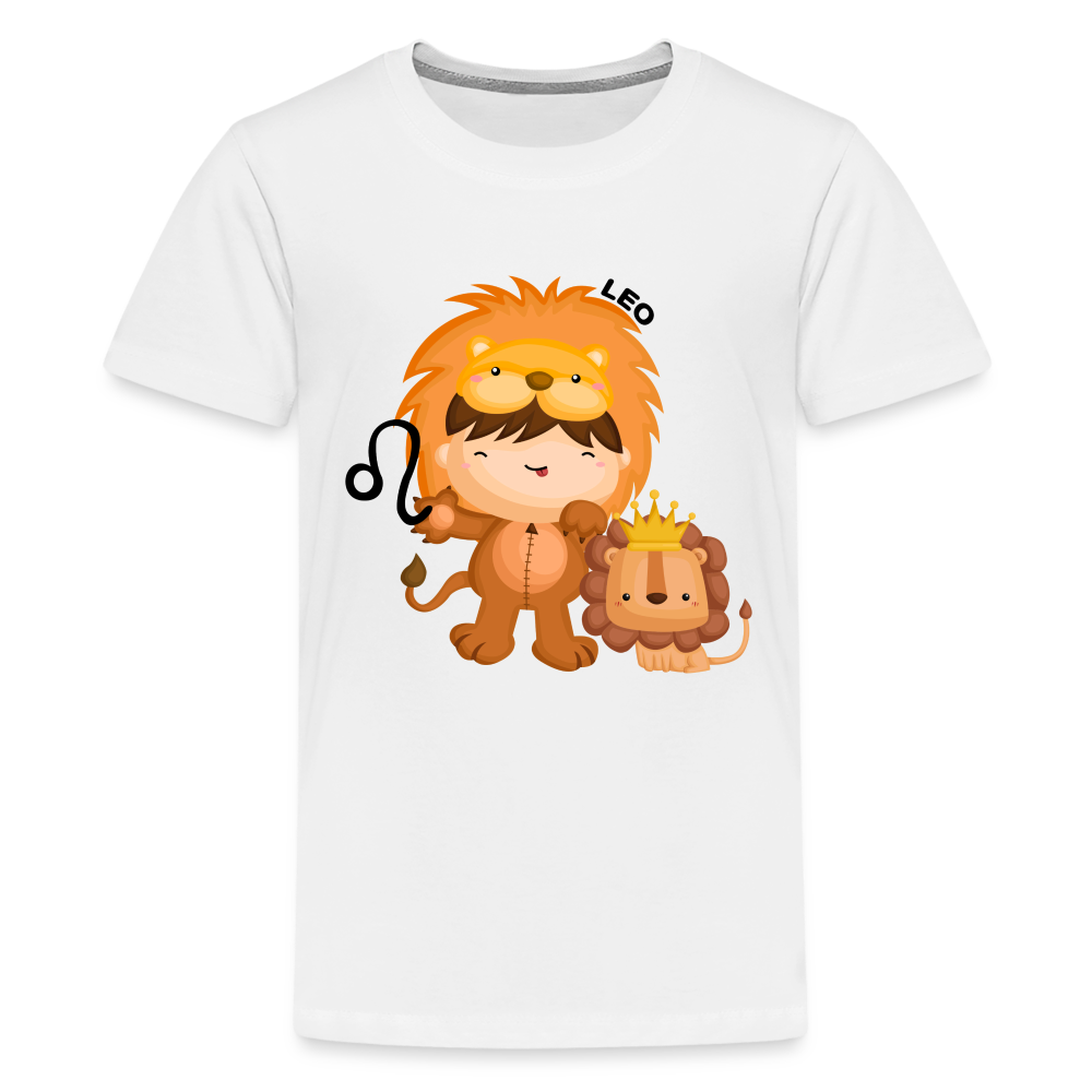 Kids' Astro Girl Leo Premium T-Shirt - white