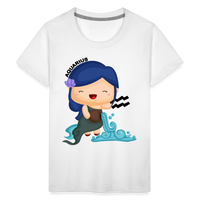 Thumbnail for Kids' Astro Girl Aquarius Premium T-Shirt - white