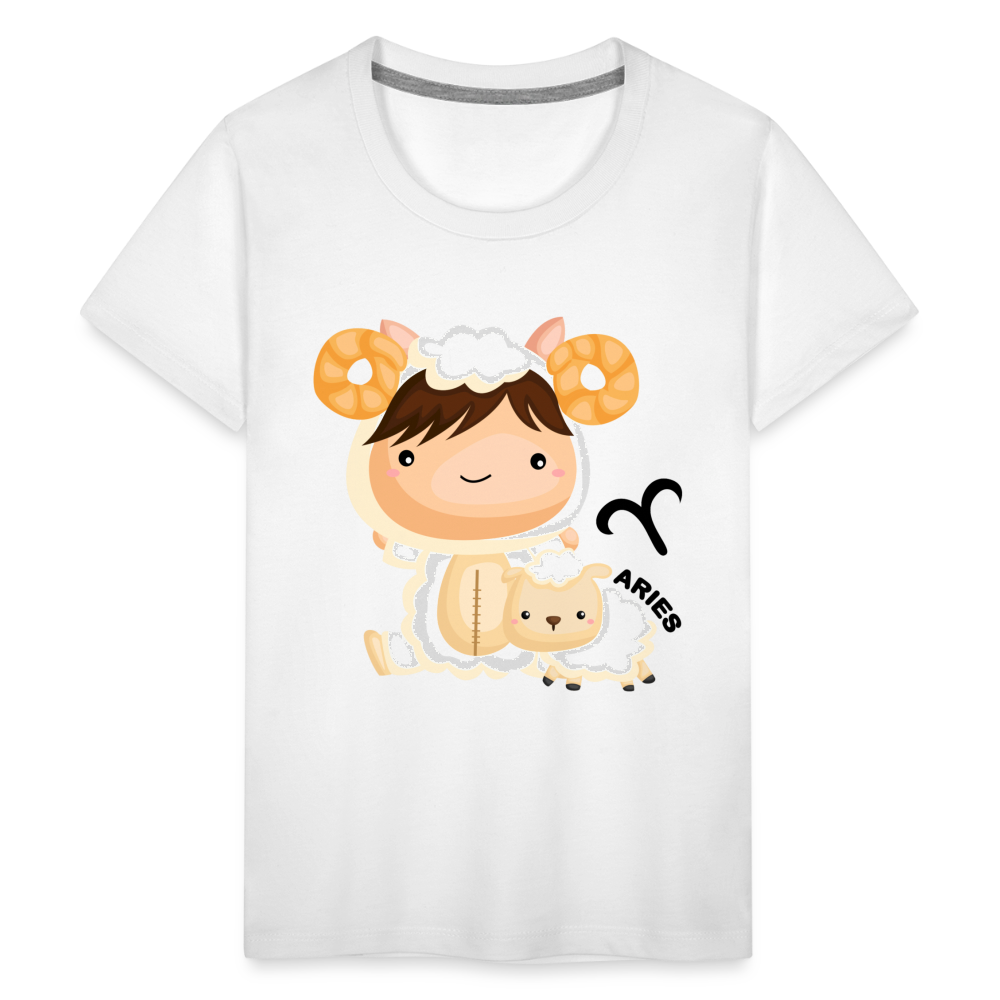 Kids' Astro Girl Aries Premium T-Shirt - white