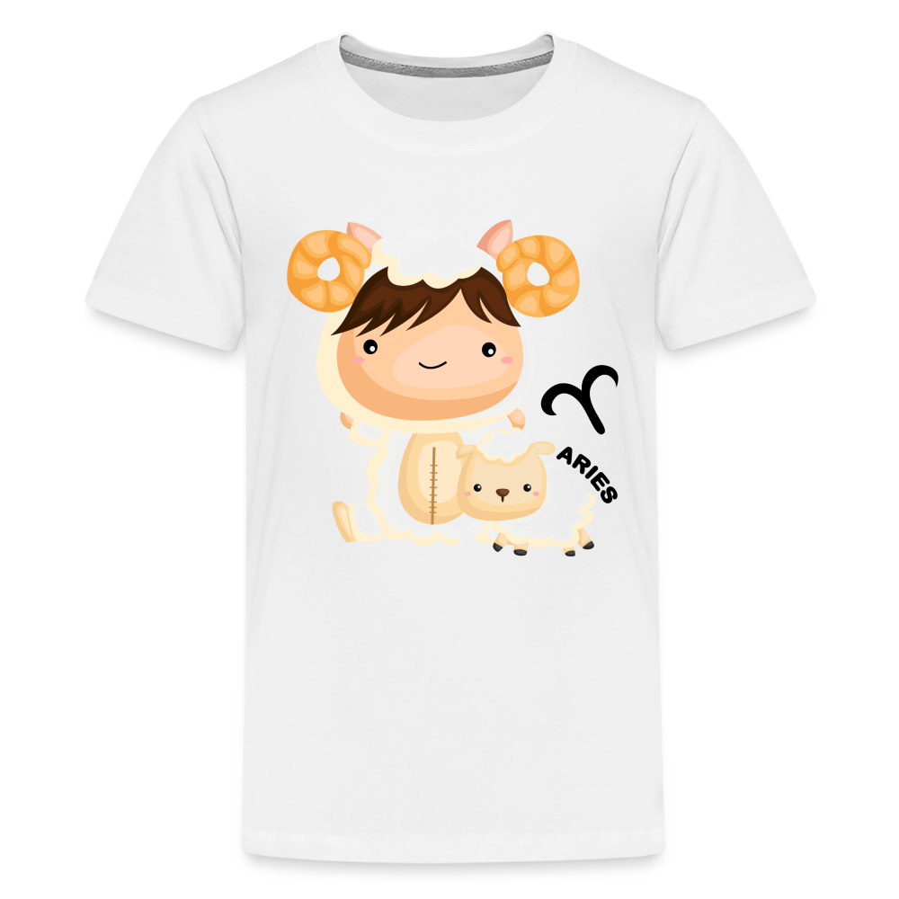 Kids' Astro Girl Aries Premium T-Shirt - white