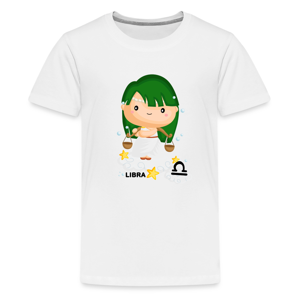 Kids' Astro Girl Libra Premium T-Shirt - white