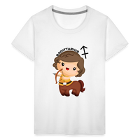Thumbnail for Kids' Astro Girl Sagittarius Premium T-Shirt - white