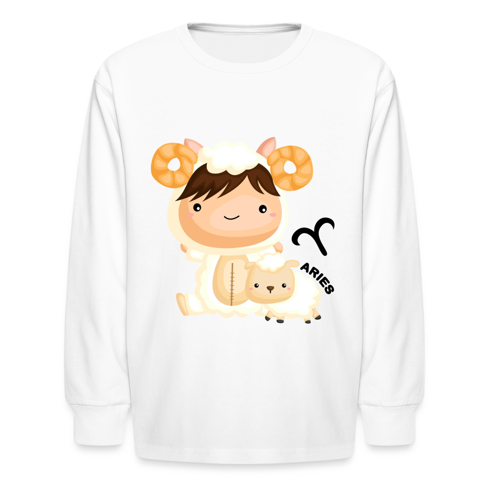 Kids' Astro Girl Aries Long Sleeve T-Shirt - white