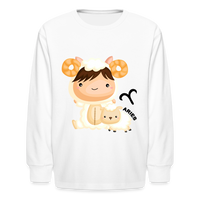 Thumbnail for Kids' Astro Girl Aries Long Sleeve T-Shirt - white