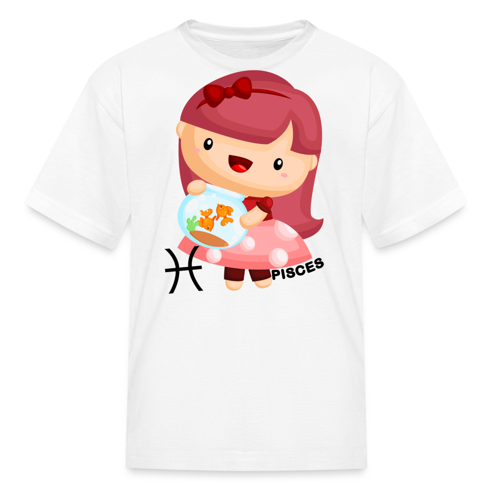 Kids' Astro Girl Pisces T-Shirt - white