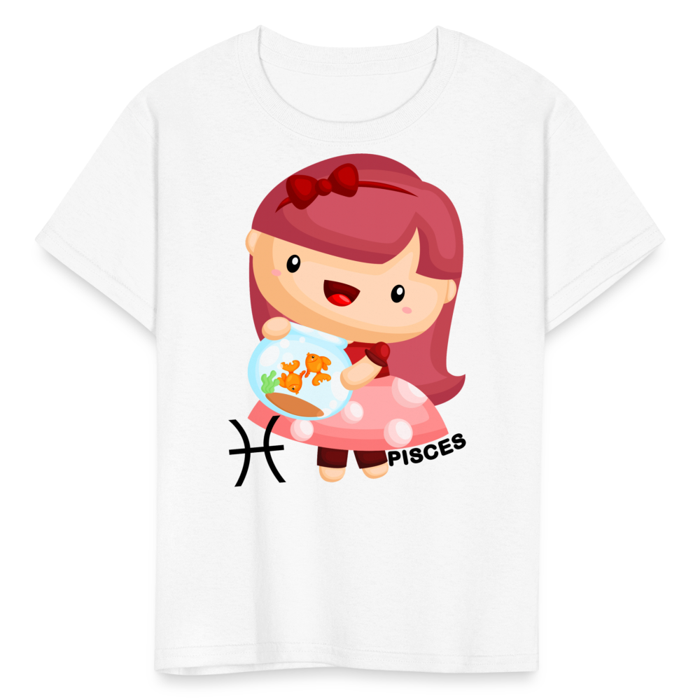 Kids' Astro Girl Pisces T-Shirt - white