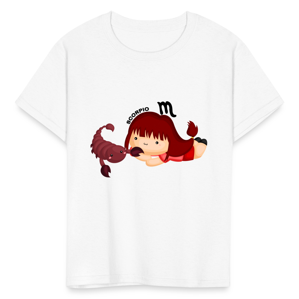 Kids' Astro Girl Scorpio T-Shirt - white